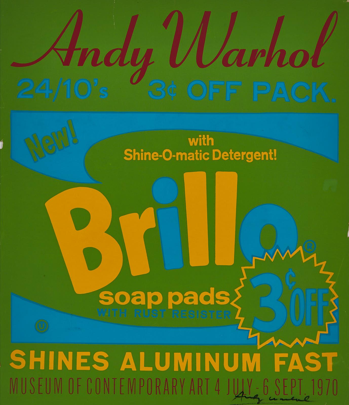 Andy Warhol (1928-1987) - Brillo Soap Pads, Museum Of Contemporary Art 4 July - 6 Sept. 1970