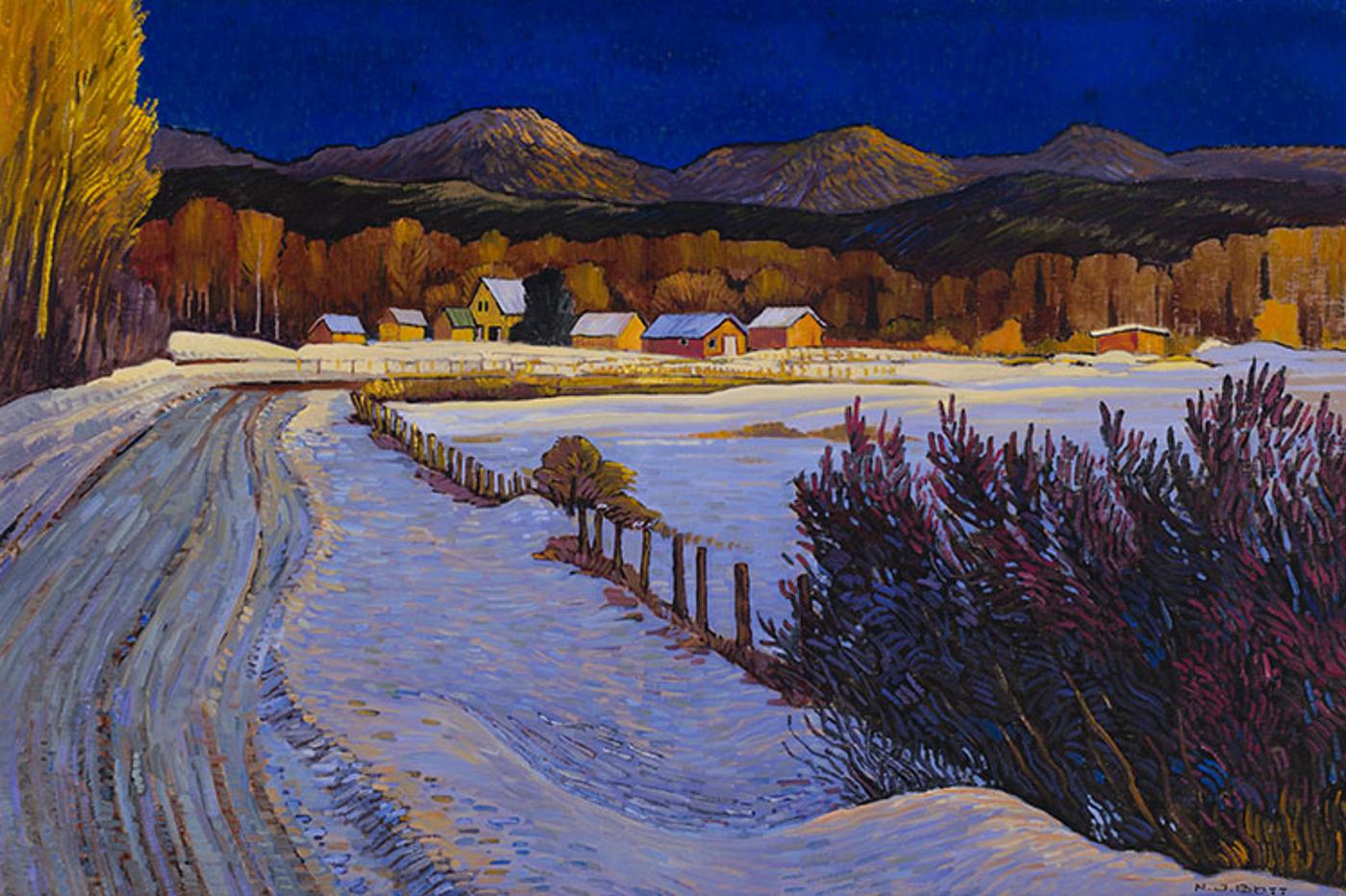 Nicholas Johannes Bott (1941-2021) - Winter Light - Telkwa, B.C.