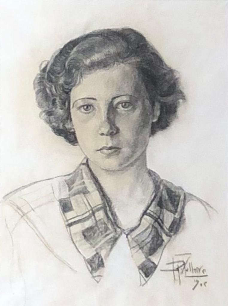Jean-Philippe Dallaire (1916-1965) - Portrait de Jeannine Lauzon, 1935
