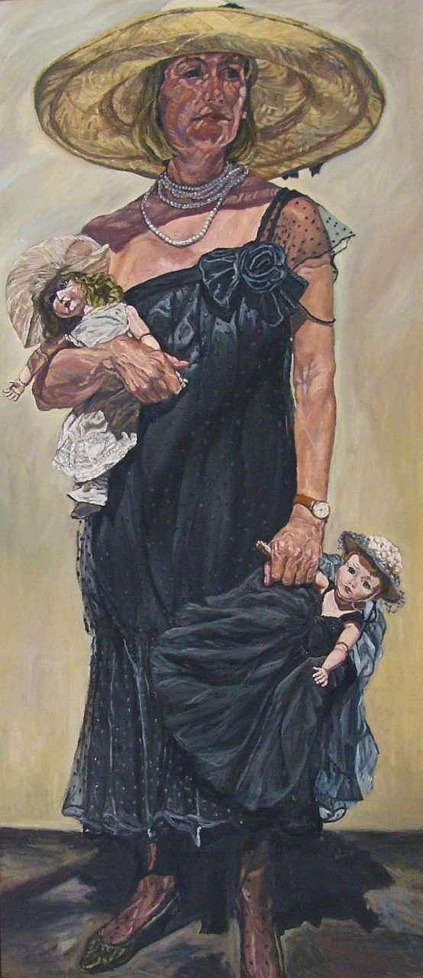 Pamela Chapman (1955) - WOMAN WITH TWO DOLLS