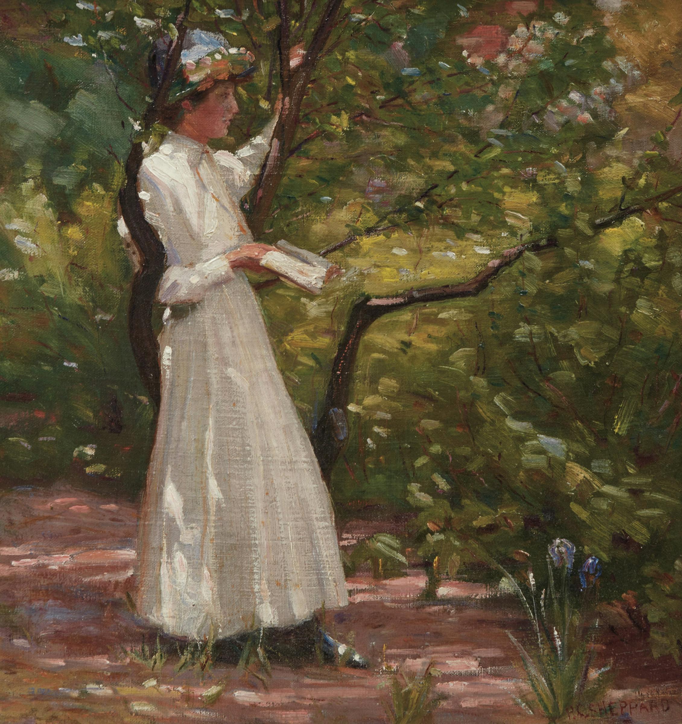 Peter Clapham (P.C.) Sheppard (1882-1965) - Woman in the Garden, The Grange, 1910