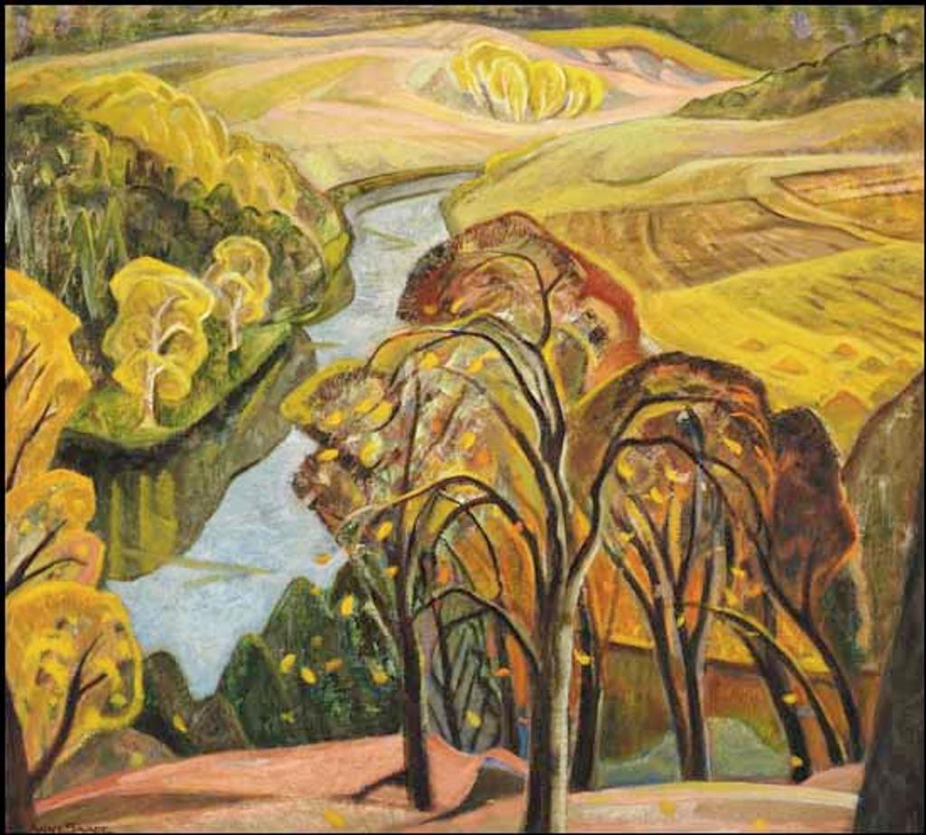 Anne (Annie) Douglas Savage (1896-1971) - Northern Lake / Trees in the Wind (verso)