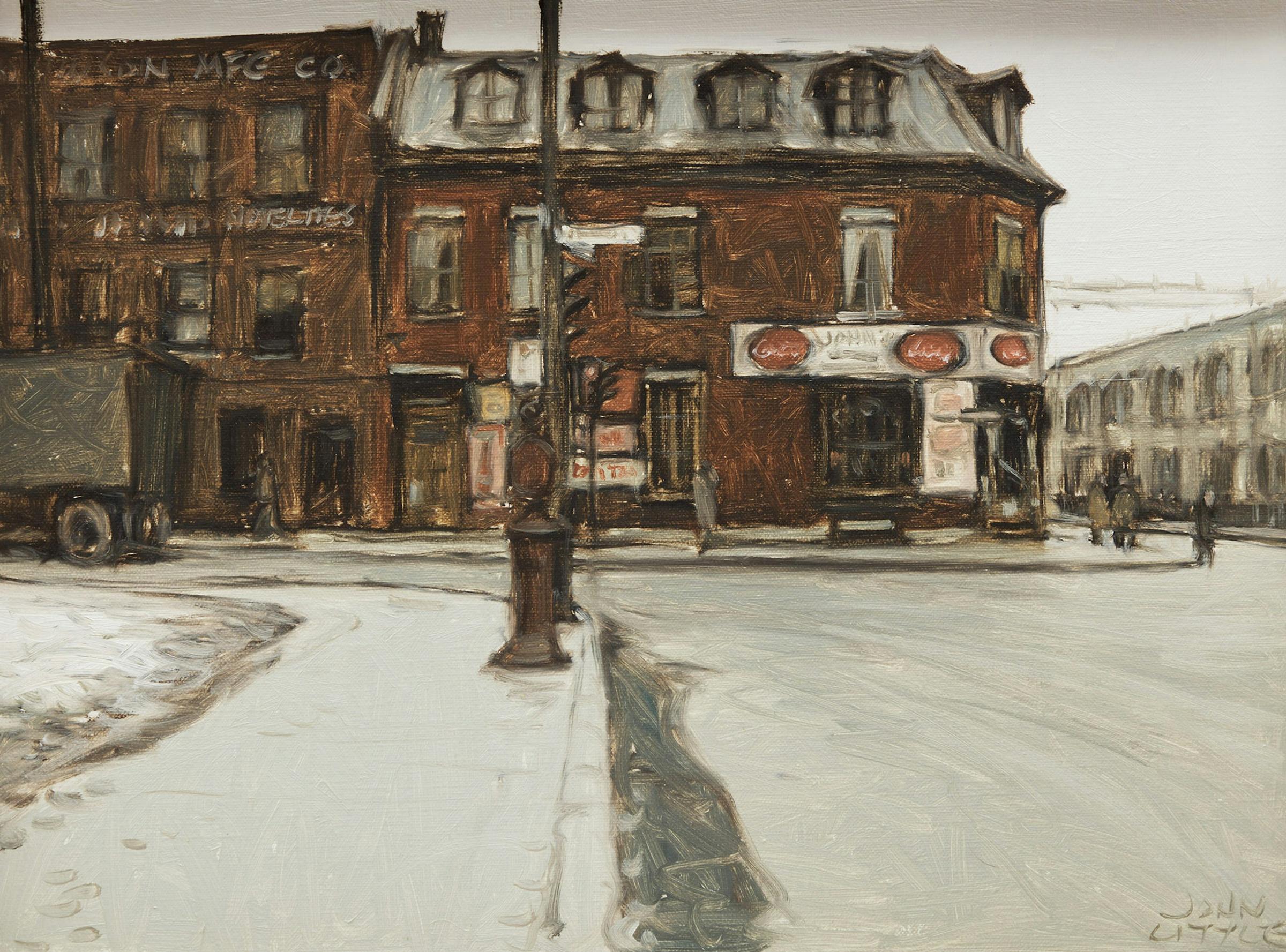 John Geoffrey Caruthers Little (1928-2024) - John's Restaurant Grocery, William at Duke Street, Montreal (now demolished)