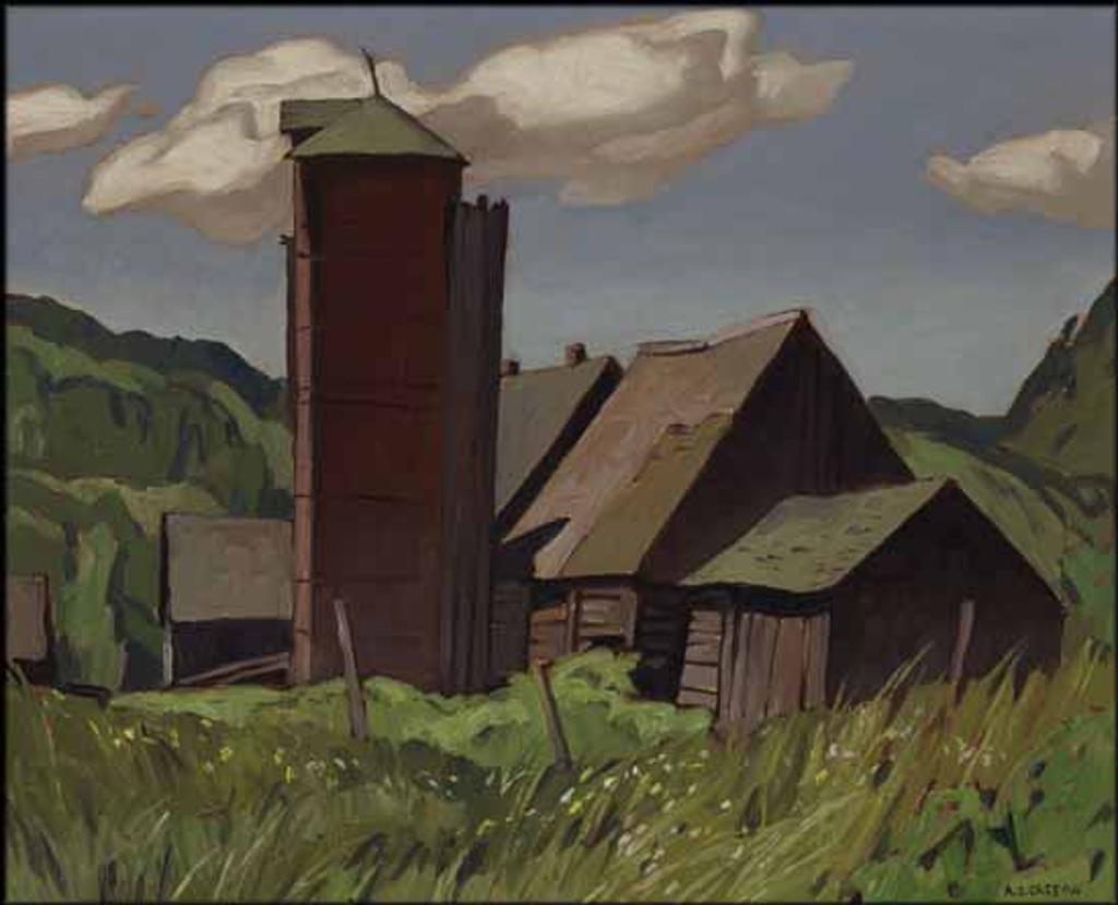 Alfred Joseph (A.J.) Casson (1898-1992) - Barns at Baptiste