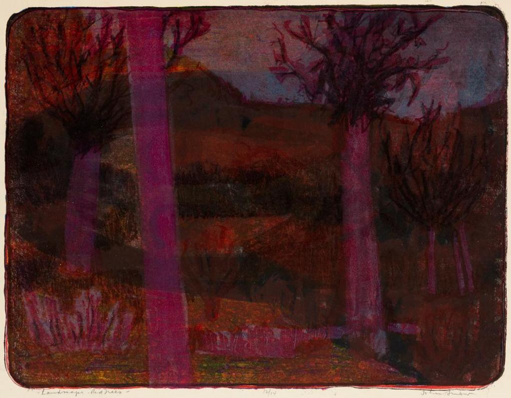 John Harold Thomas Snow (1911-2004) - Landscape - Red Trees