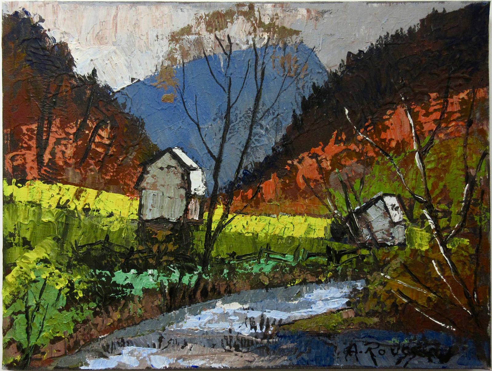 Albert Rousseau (1908-1982) - Fall Landscape (La Baie St. S***)