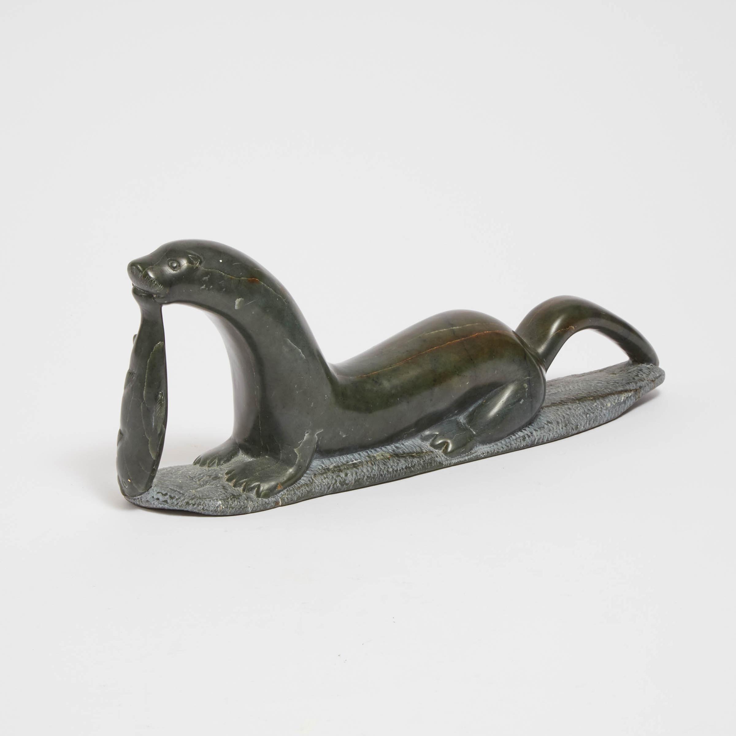Isa Kasudluak (1917-1998) - Otter And Catch