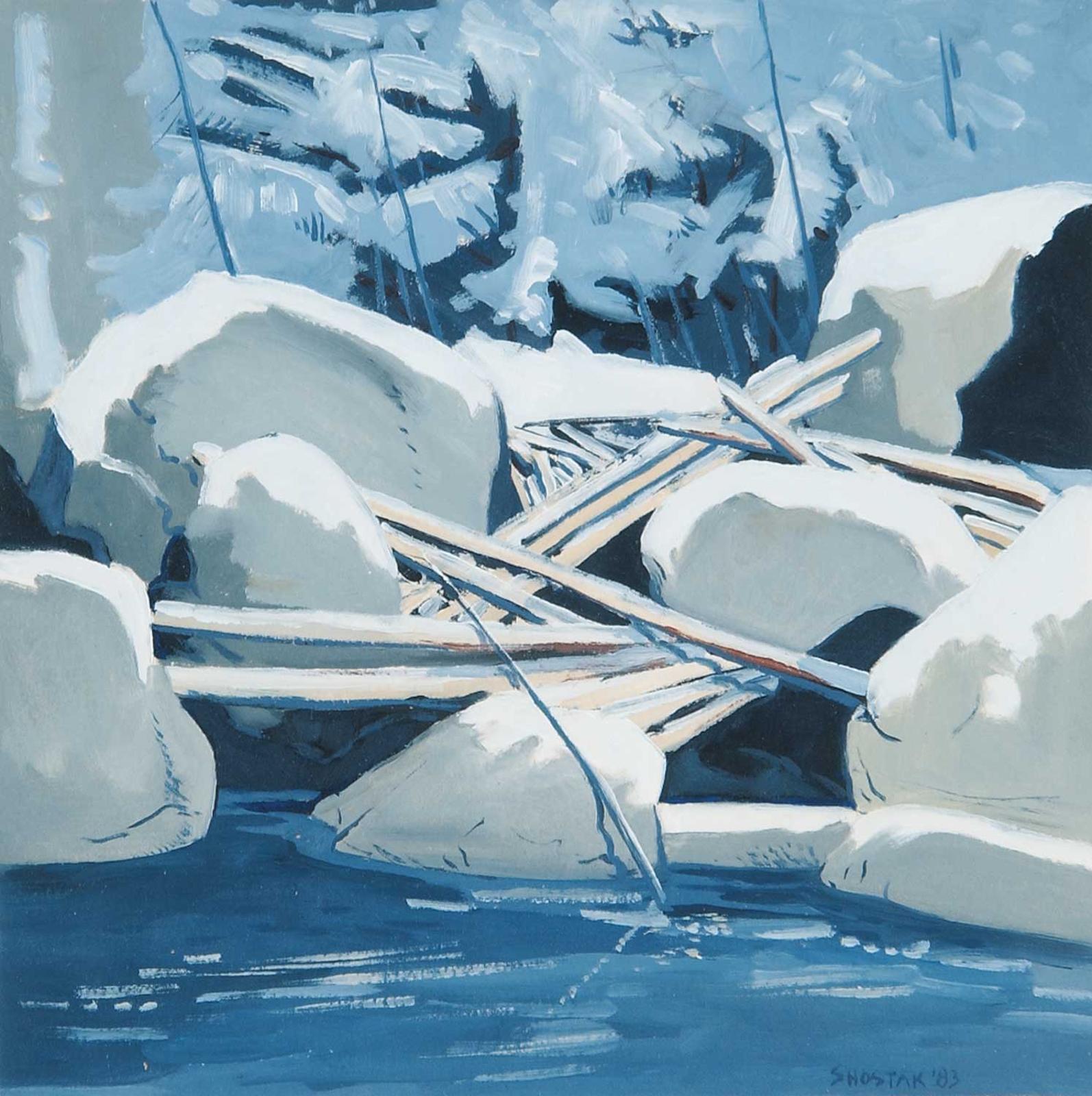 Peter Shostak (1943) - Winter on Hornby Island