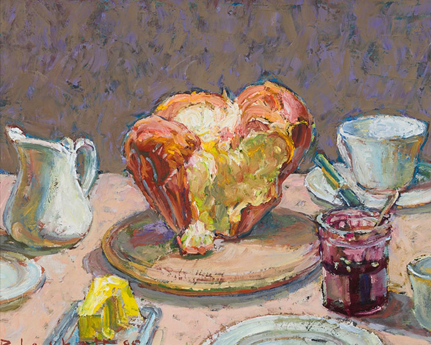 Joseph (Joe) Francis Plaskett (1918-2014) - Still Life with Brioche #1