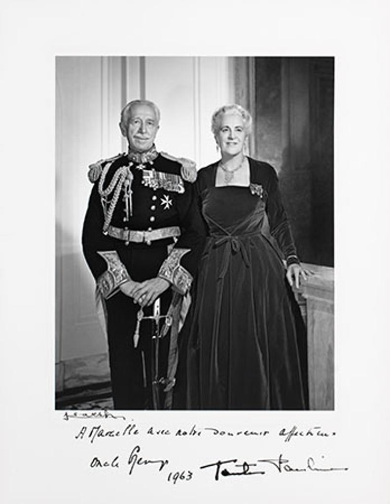 Georges and Pauline Vanier - gelatin silver photograph - made by Yousuf ...