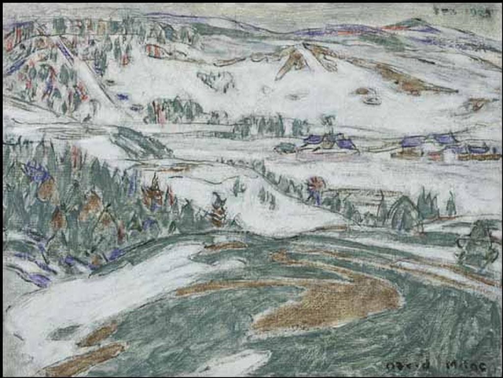 David Browne Milne (1882-1953) - Ski-Jump and Tea-House, Lake Placid