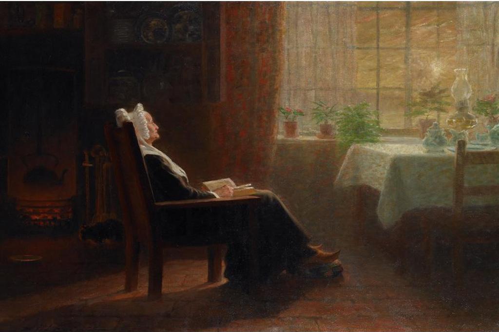 John Wycliffe Lowes Forster (1850-1938) - Dutch Woman Reading