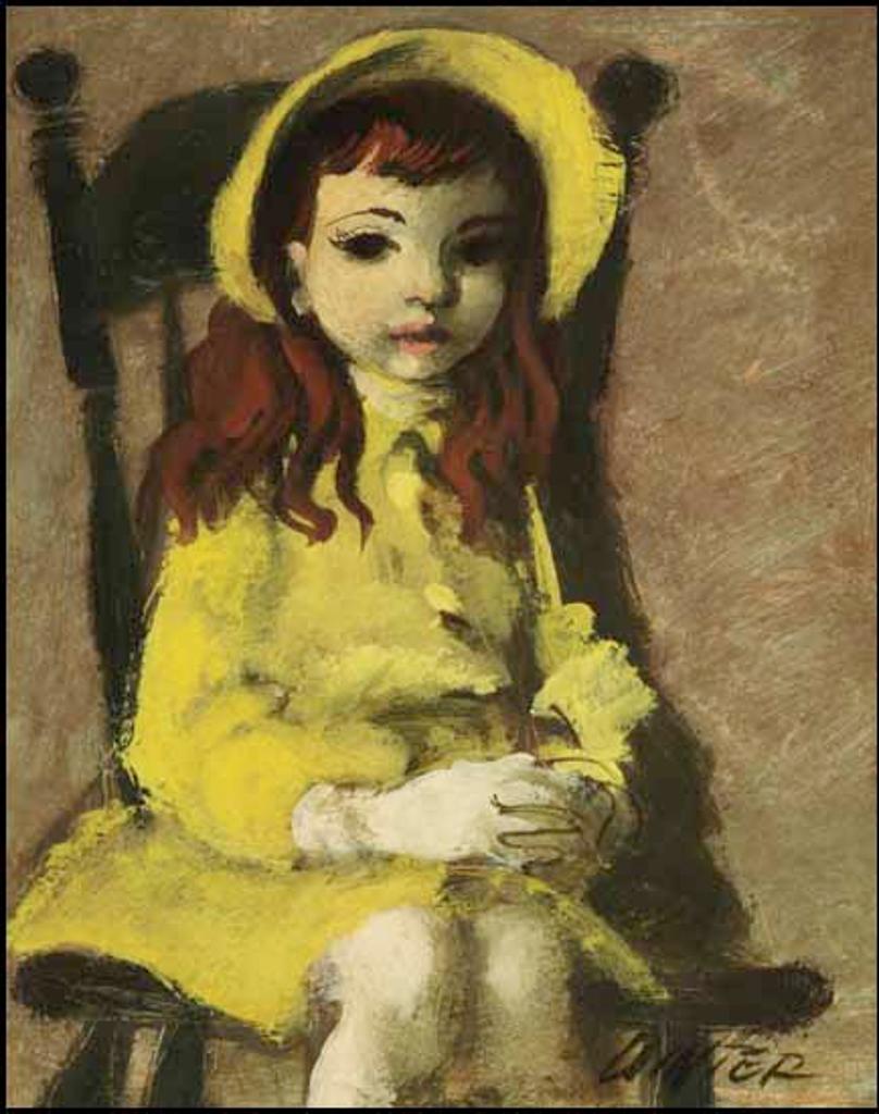 William Arthur Winter (1909-1996) - Seated Girl in Yellow Dress