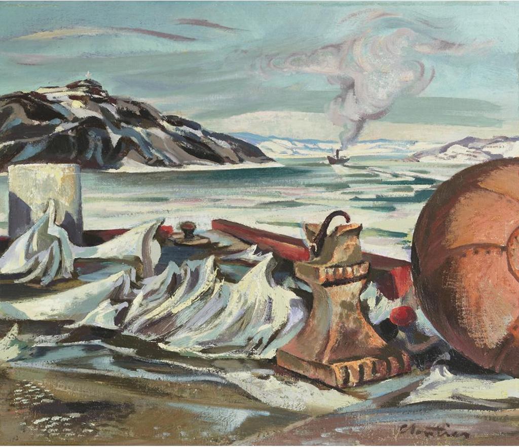 Albert Edward Cloutier (1902-1965) - Icebreaker, Baie Ha Ha, Saguenay