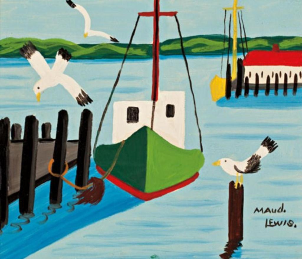 Maud Kathleen Lewis (1903-1970) - The Seagull in Harbour