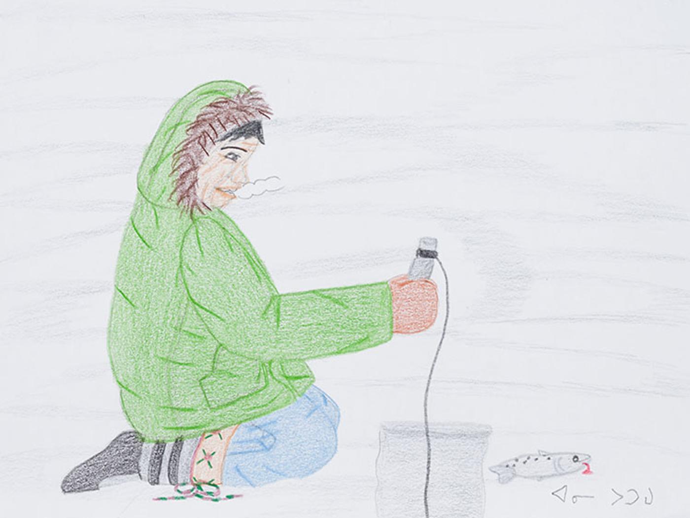 Annie Pootoogook (1969-2016) - Frozen Dinner