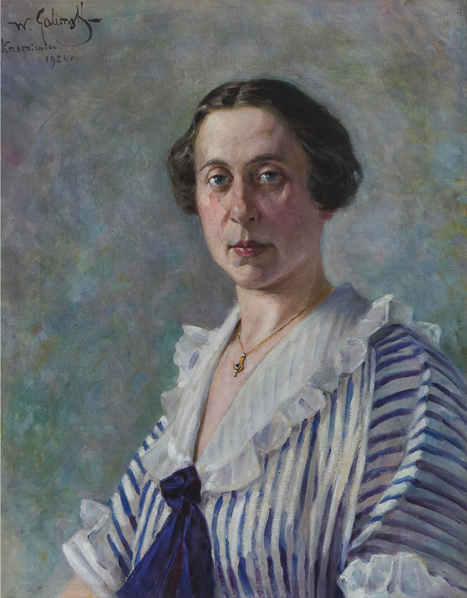 Wladyslaw Mihailov Galimski - Portrait Of A Woman, 1924