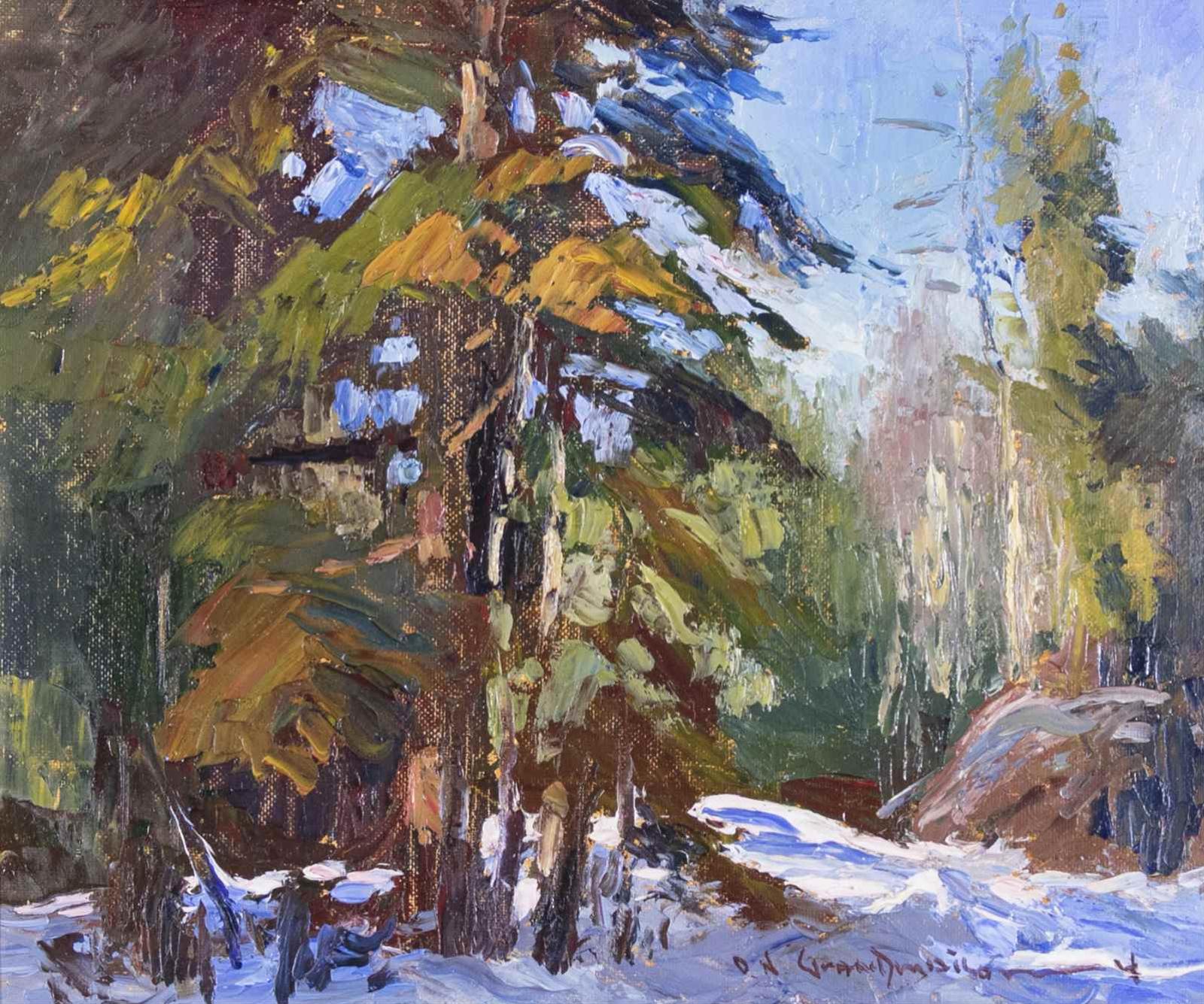 Orestes Nicholas (Rick) Grandmaison (1932-1985) - Winter Sunlight Near Banff