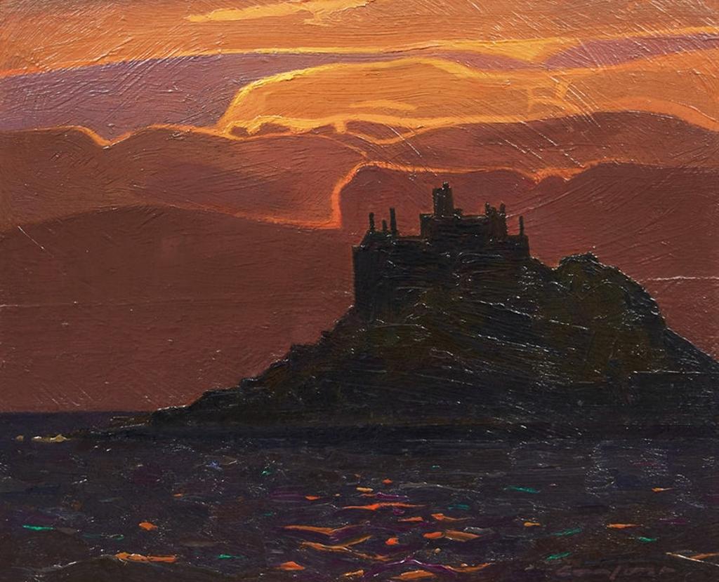 Charles Fraser Comfort (1900-1994) - St. Michael's Mount, Cornwall (from Basore Point, Looking West)