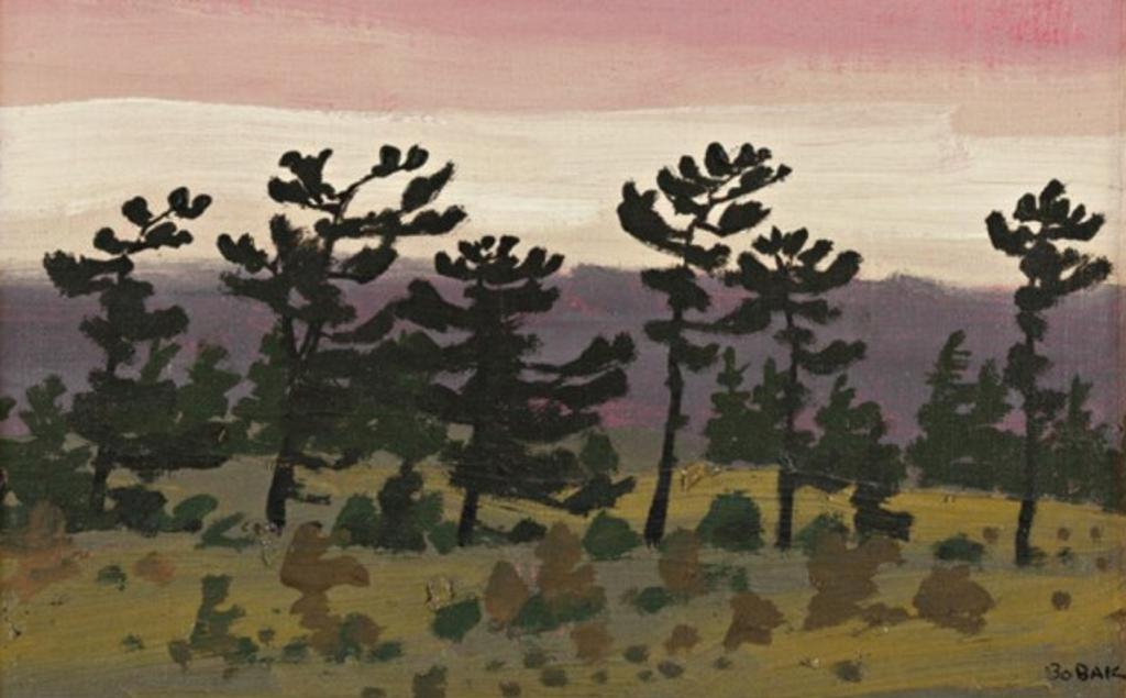 Bruno Joseph Bobak (1923-2012) - Pines at Sunset
