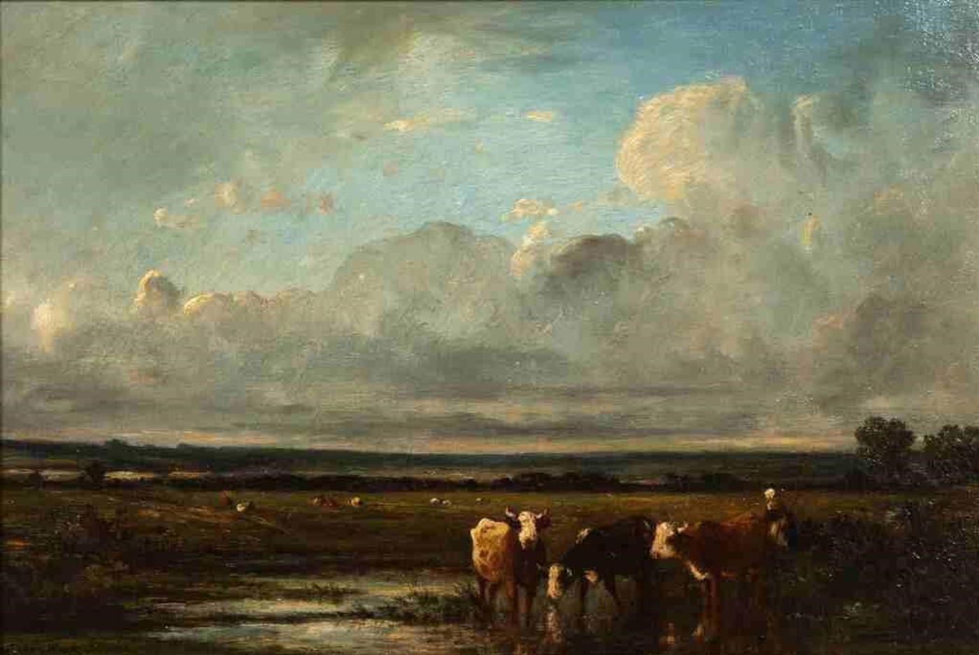 Jules Dupre (1811-1889) - Driving Cattle, 1872