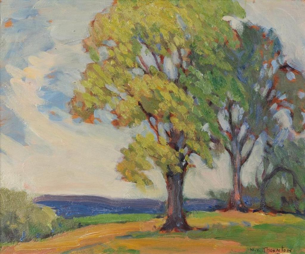 Mildred Valley Thornton (1890-1967) - Trees on a bluff