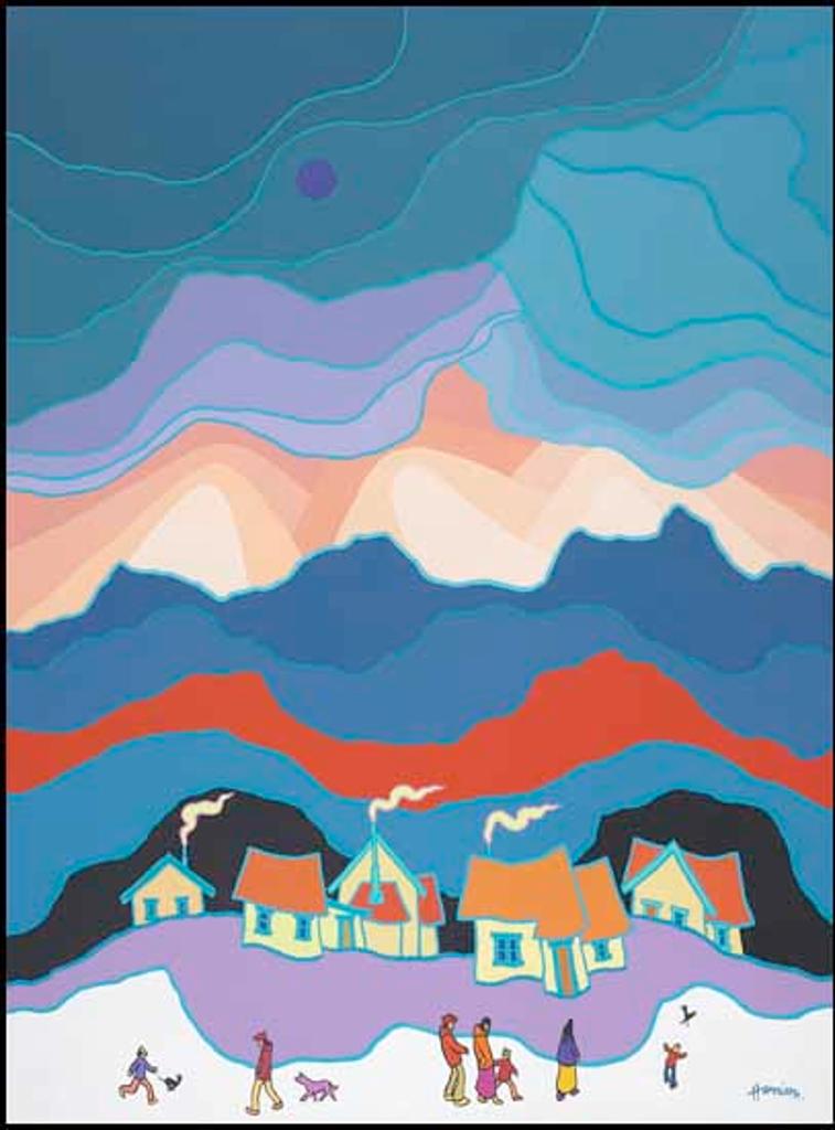 Ted Harrison (1926-2015) - Mountain Stormclouds