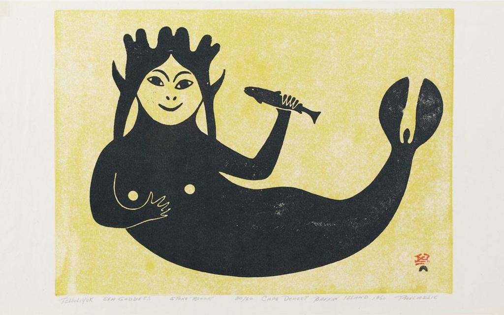 Paulassie Pootoogook (1927-2006) - Telluliyuk Sea Goddess