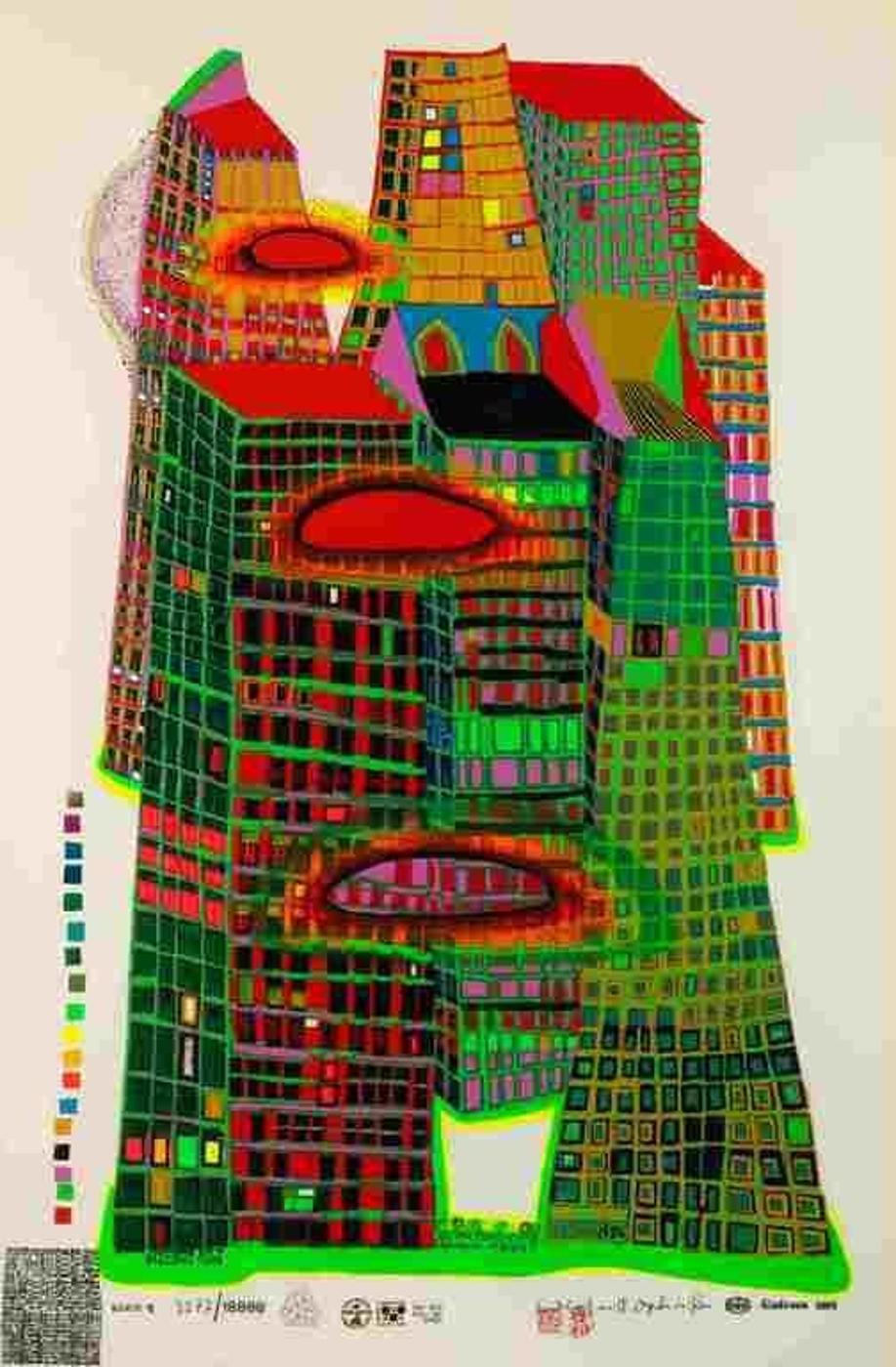 Friedensreich Hundertwasser (1928-2000) - Good Morning City, Bleeding Town, Serie Q