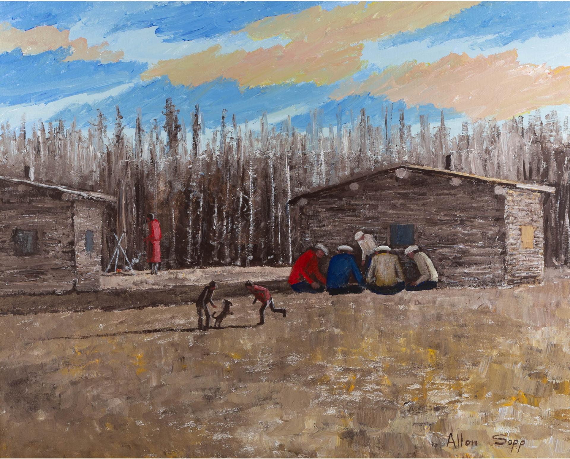 Allen Fredrick Sapp (1929-2015) - The Men Gathered Behind The House