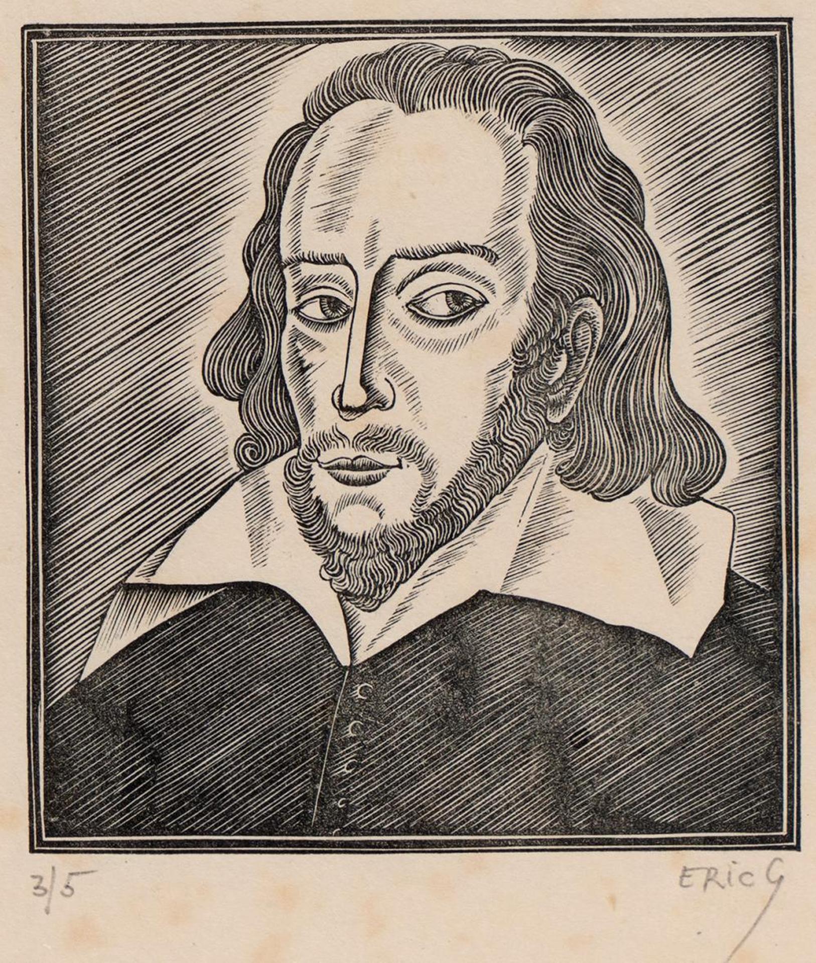 Eric Gill (1882-1940) - Untitled - Portrait of William Shakespeare