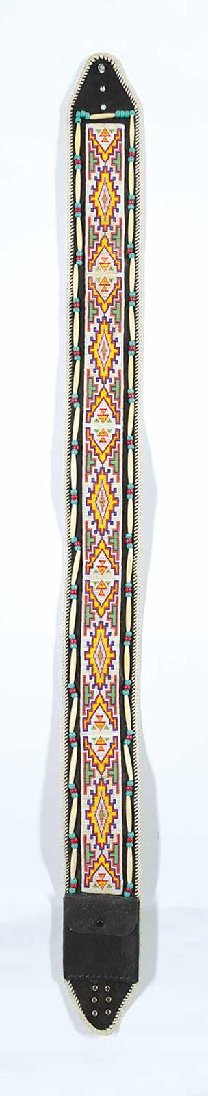 First Nations Basket School - Beaded Leather Belt
