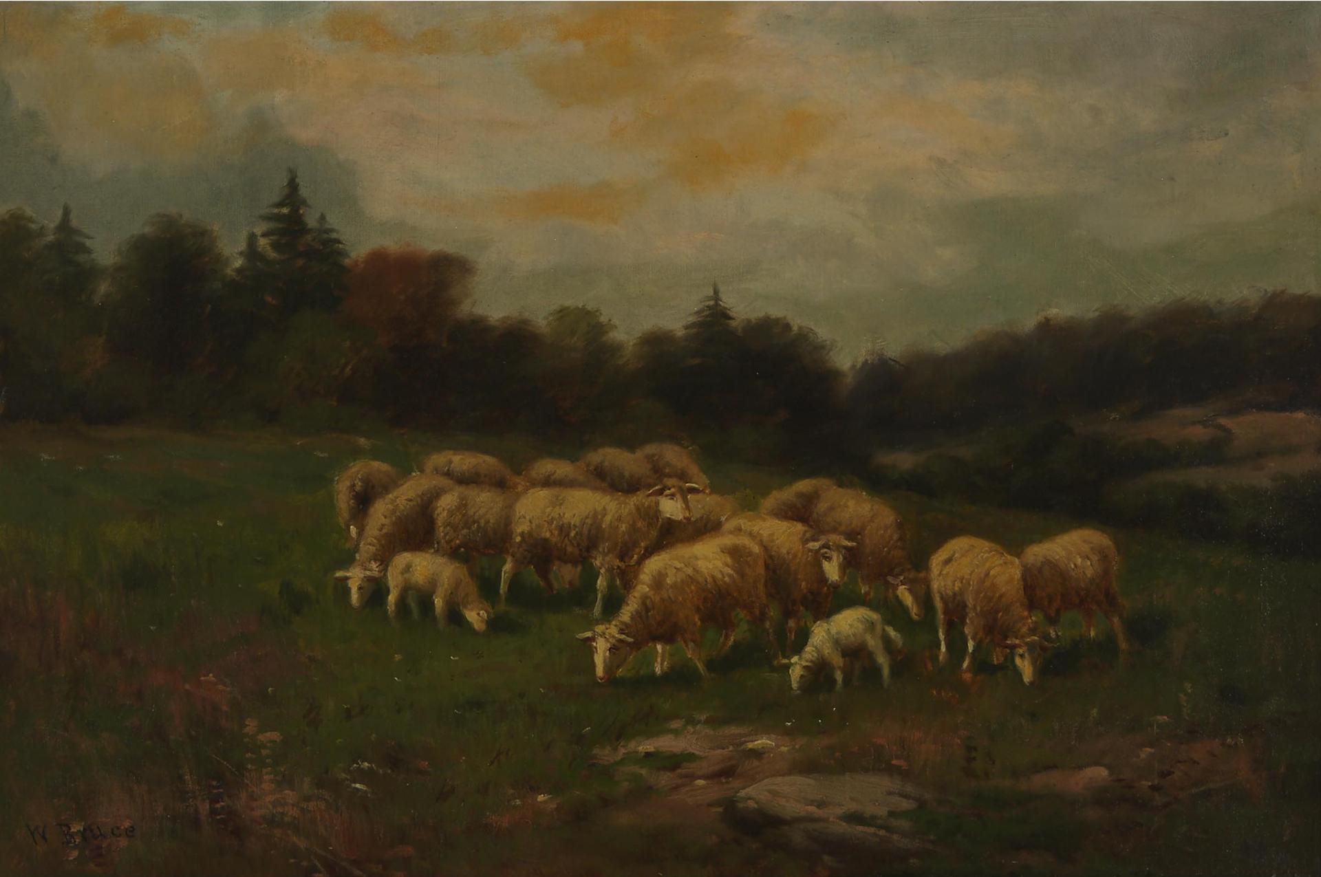 William Blair Bruce (1859-1906) - Sheep Grazing In A Pasture