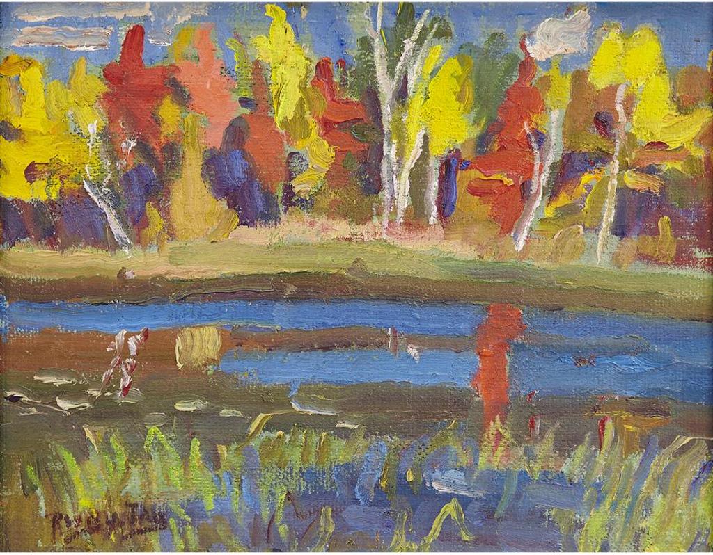 Ralph Wallace Burton (1905-1983) - Red Reflections - 1981, Clayton Lake, Ontario