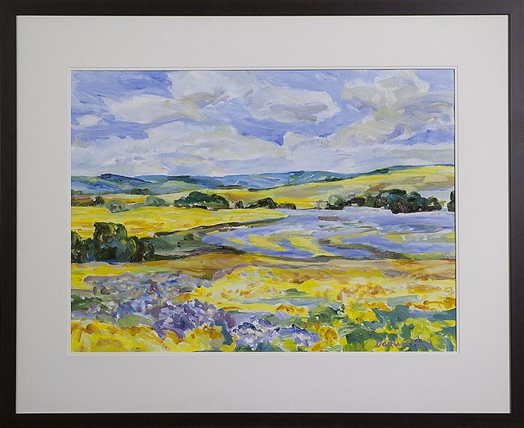 Darlene Hay (1945) - Canola and Flax Mixed by Lake