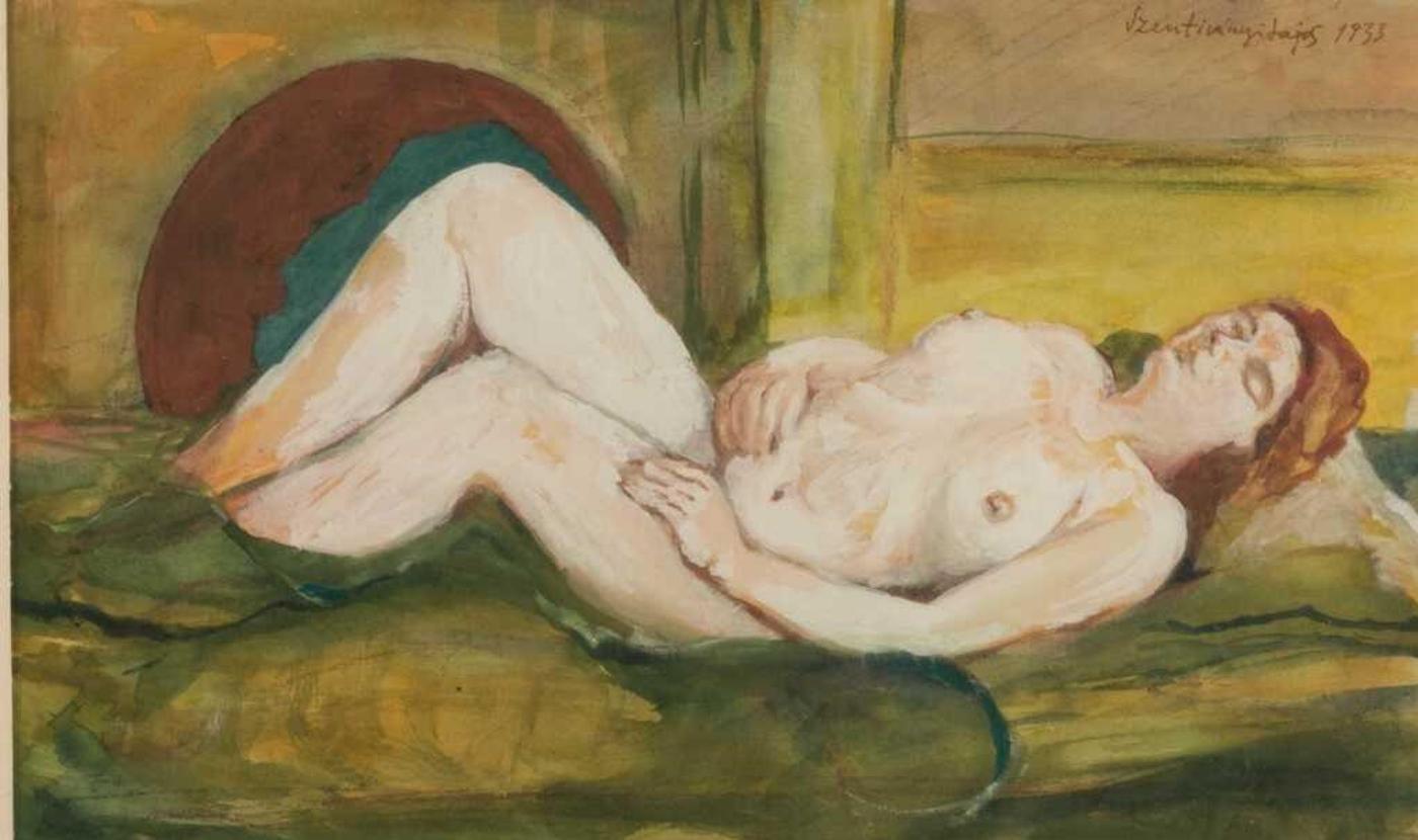 Lajos Szentivanyi (1909-1973) - Reclining Nude, 1933