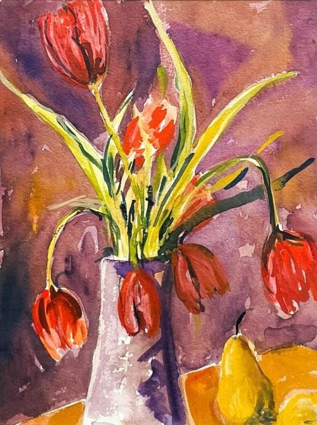 Arlene Wasylynchuk (1947-2012) - Tulips with Pears