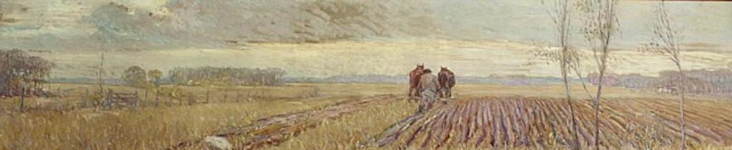 Frederick William Hutchison (1871-1953) - Tilling Autumn Fields