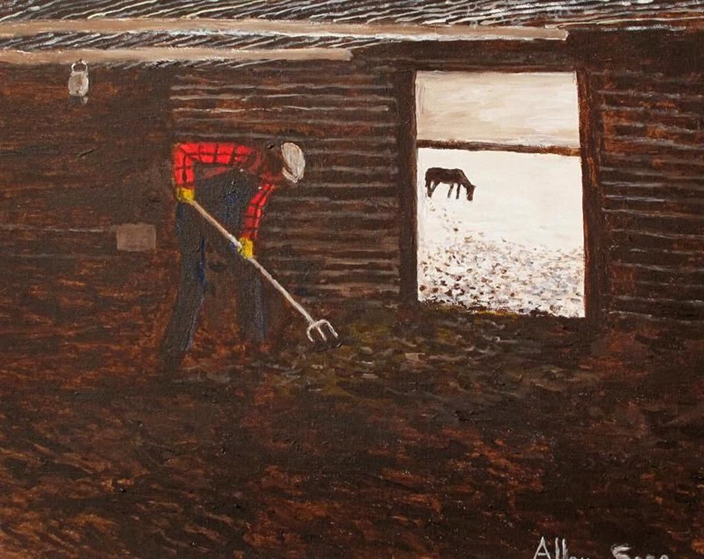 Allen Fredrick Sapp (1929-2015) - Working In The Barn