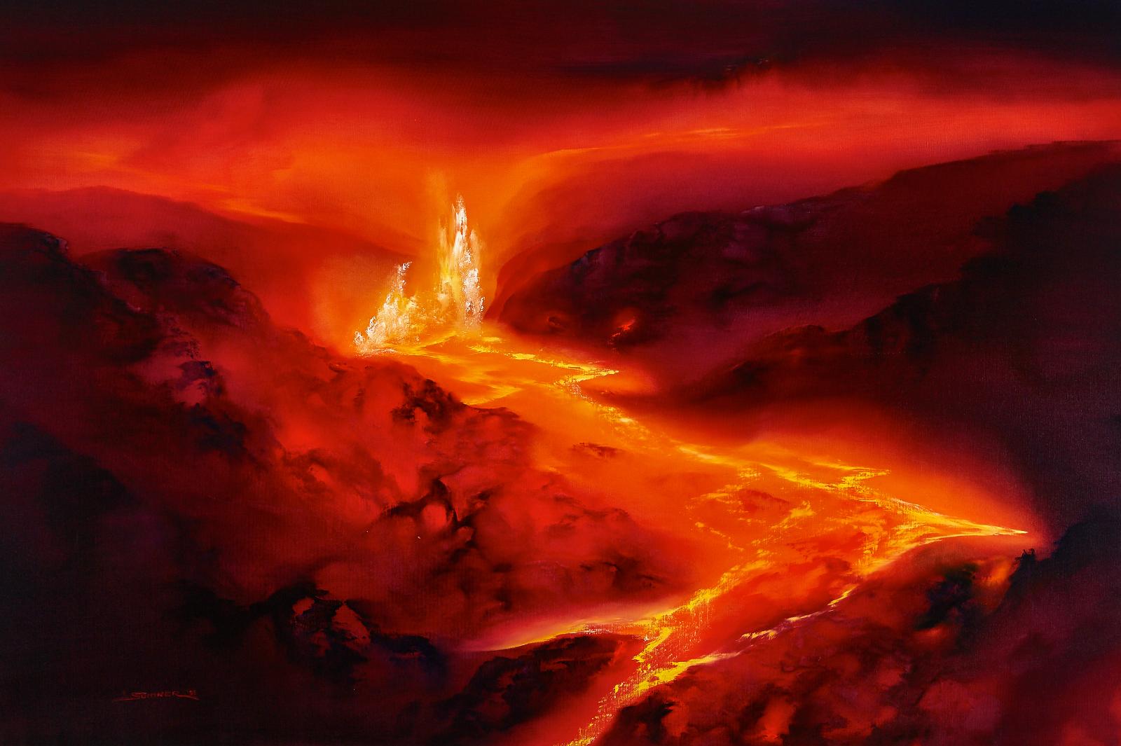 George Sumner (1940) - Hawaiian Volcano On The Island Of Kilauea, 1985