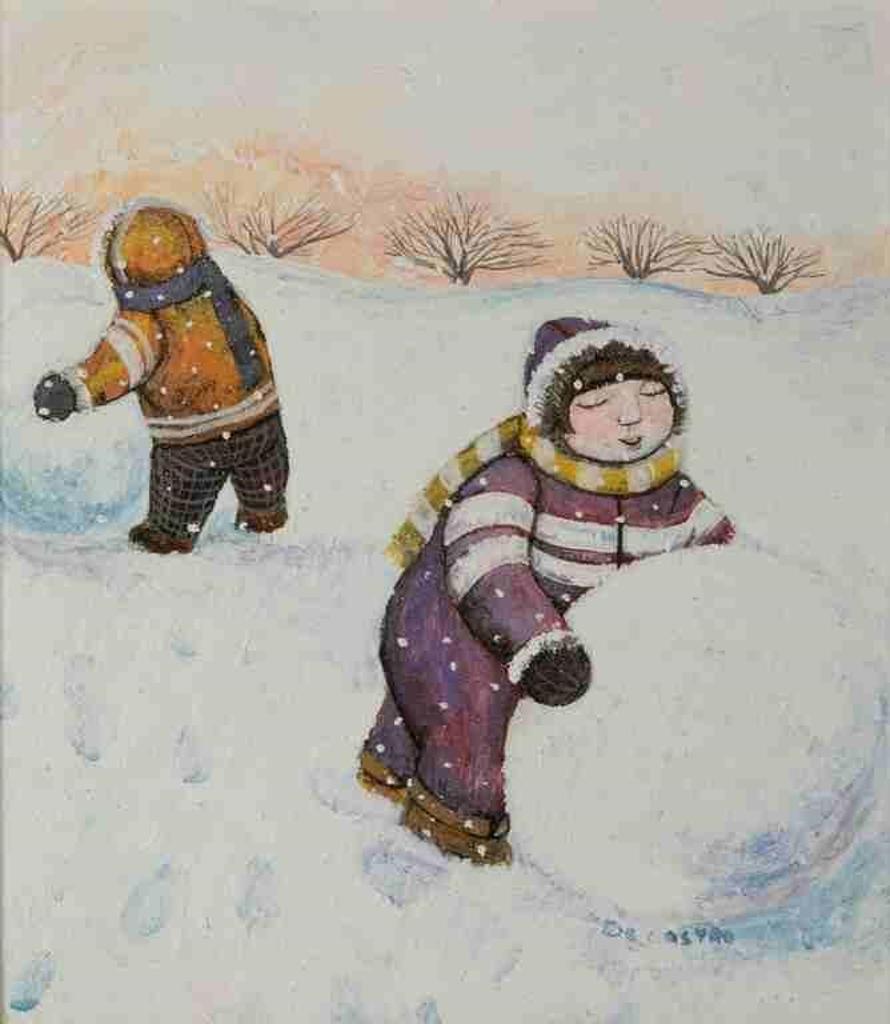 Alberto de Castro (1952-1995) - Untitled (Children Playing in Snow) (1987)
