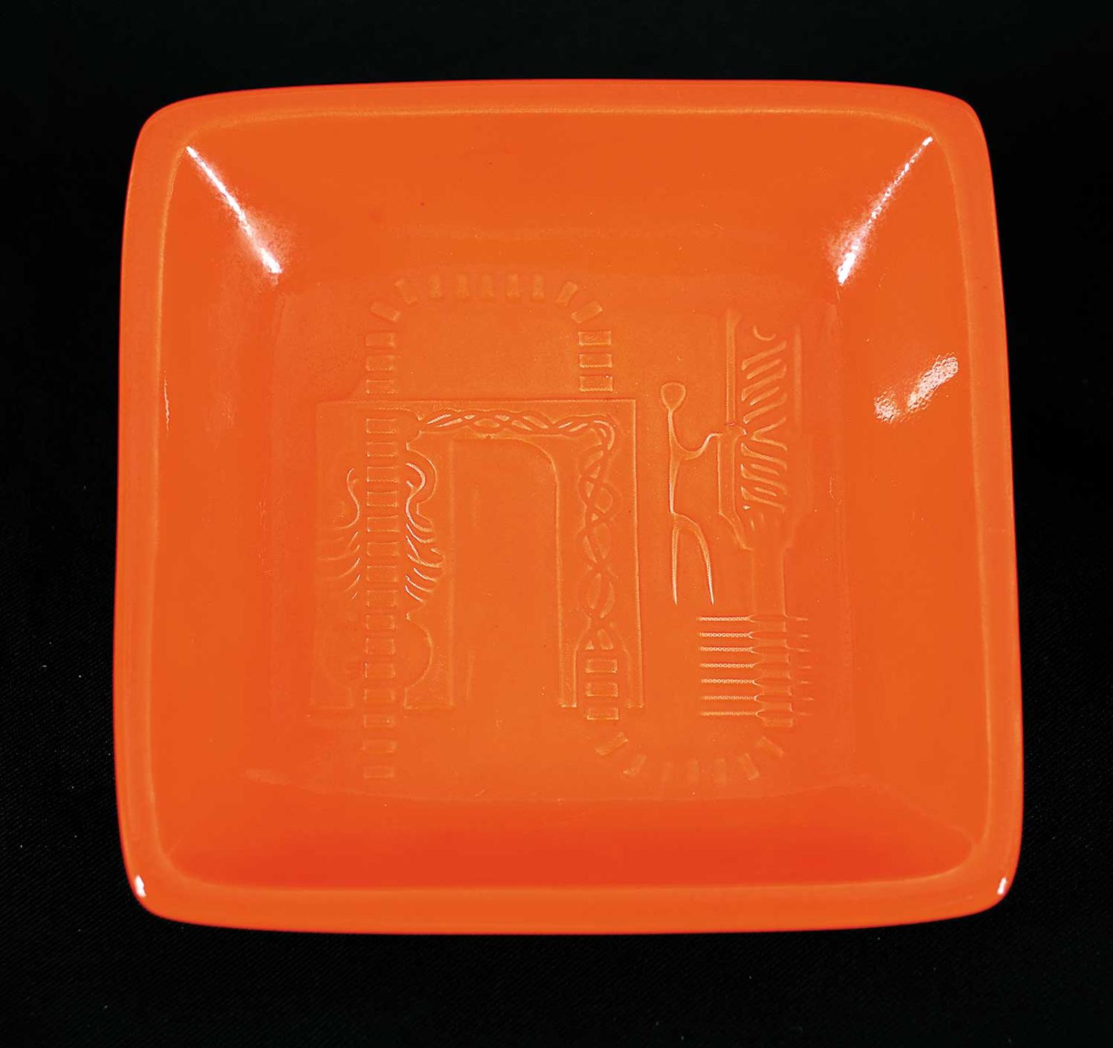 Luke Orton Lindoe (1913-1998) - Untitled - Orange Plate