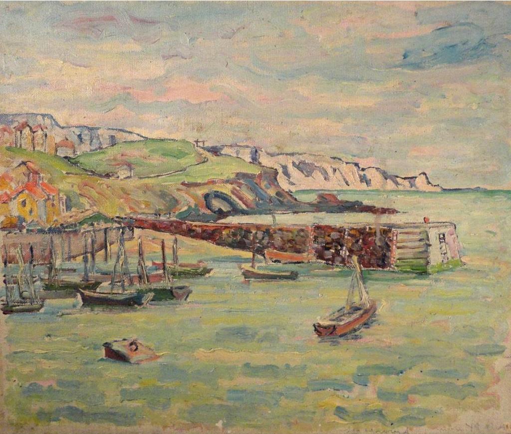 Hortense Crompton Mattice Gordon (1887-1961) - Seaside Village And Harbour