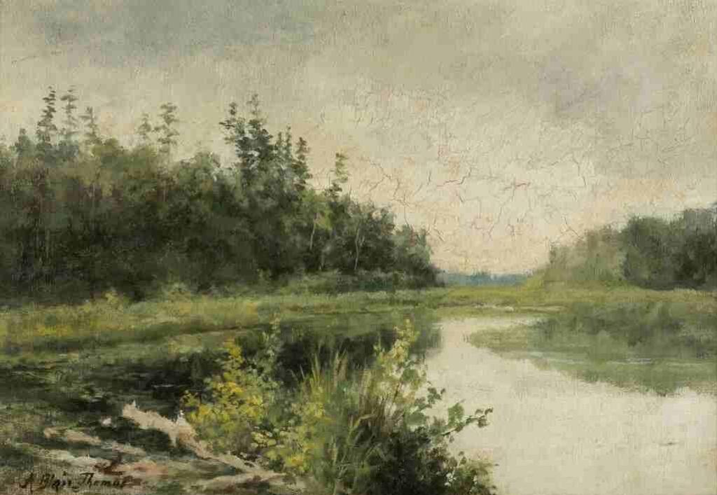 Alice Blair Pollard Thomas (1857-1945) - Untitled (Summer River Landscape)