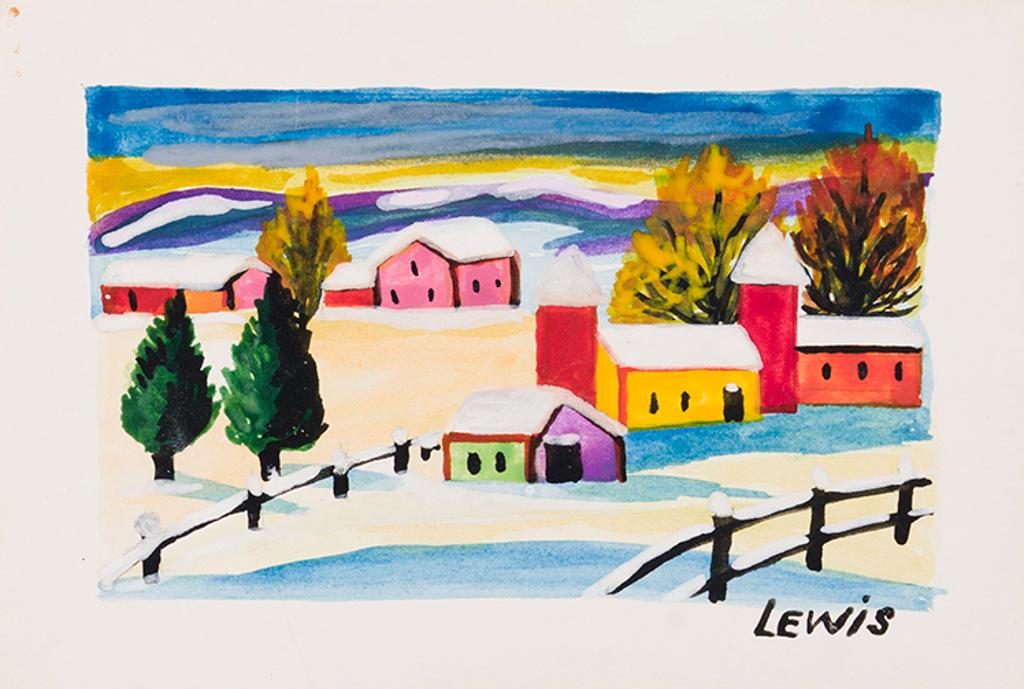 Maud Kathleen Lewis (1903-1970) - Houses in Winter