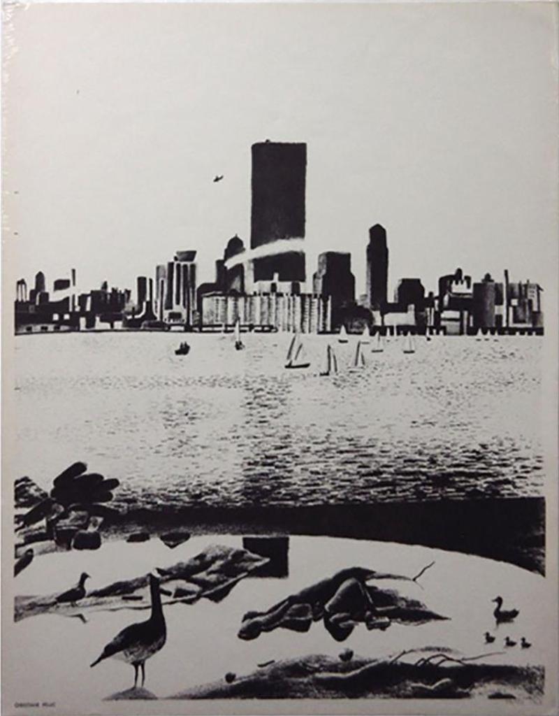 Christiane Pflug (1936-1972) - Untitled (City Skyline With Sailboats)
