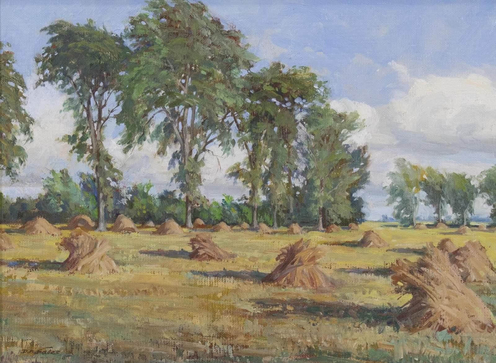 Douglas Allan Fales (1929) - Oat Sheaves, Glengarry, Ont.; 1987