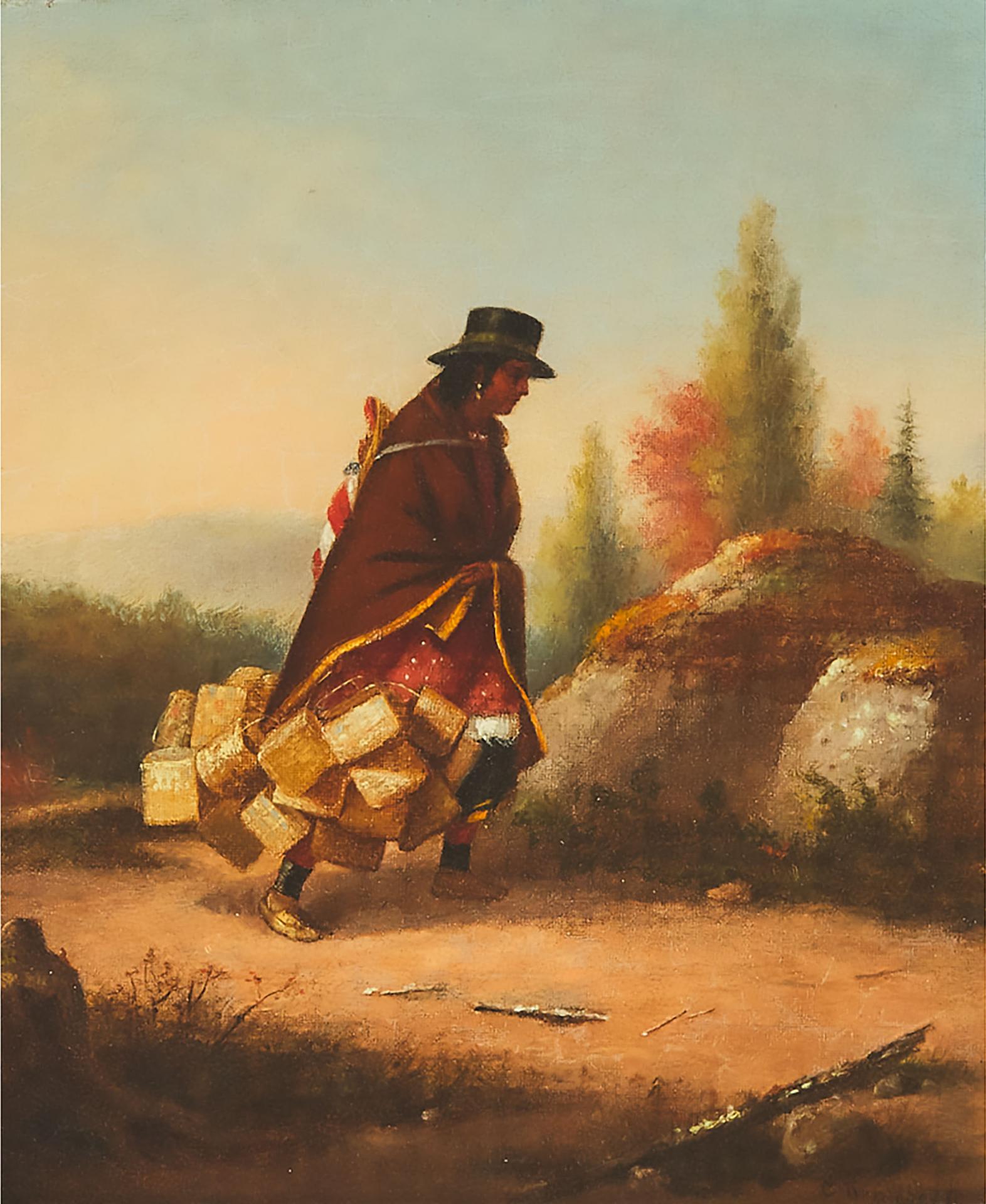 Cornelius David Krieghoff (1815-1872) - The Basket Seller