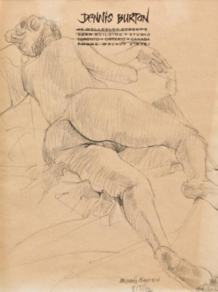 Dennis E.N. Burton (1933) - Reclining Nude Woman