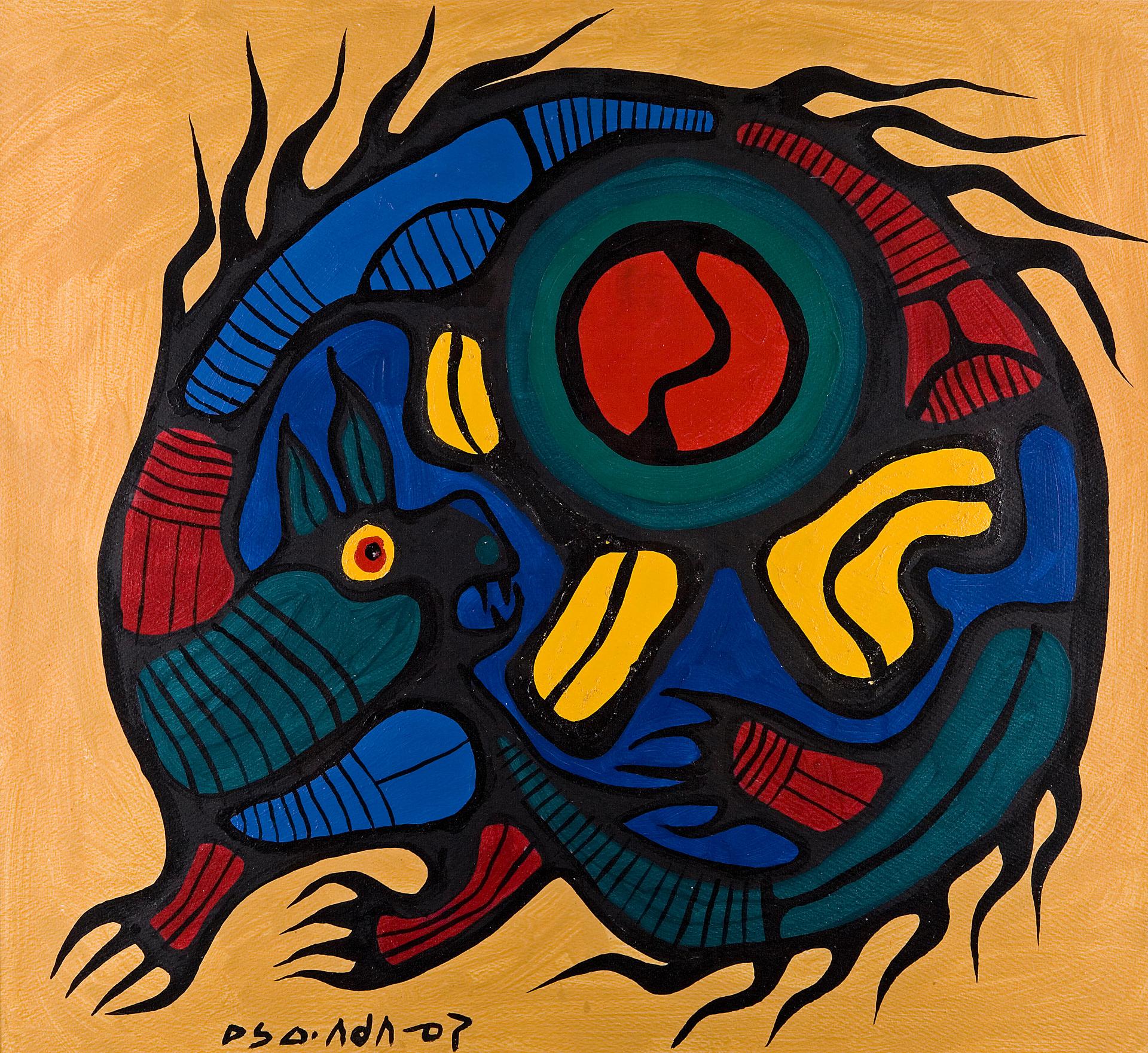 Norval H. Morrisseau (1931-2007) - Untitled - mythic beast